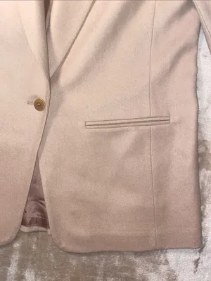 Vintage Pendleton Virgin Wool Beige Single-Button Tailored Blazer thumbnail 3