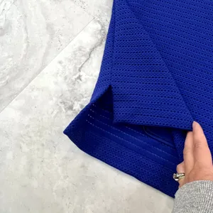 Chico's Bright‎ Blue Textured Design Top Size 2 Like Medium thumbnail 6