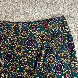Melrose Studio Maxi Skirt Vintage Side Button Closure Size 12 Paisley Geometric thumbnail 6