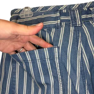 American Eagle Women's Striped Wide Leg Pants with Tie Belt High Waist Size‎ 6 thumbnail 4
