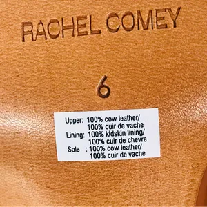 RACHEL‎ COMEY Brown Leather Mule Clog Wedge Sandal Tawny Woven Stud Size 6 thumbnail 9