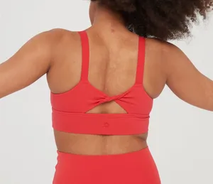 Aerie offline twist back padded red sports bra thumbnail 6