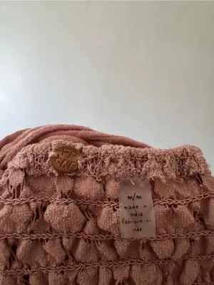 Free People One Adella Bralette Mauve Pink‎ Brown Lace thumbnail 4