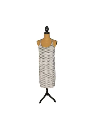 Athleta Ariel Venice Swim Dress Medium Black White Stripe Racerback UPF 50+ thumbnail 4