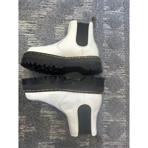 Dr. Martens Boots Chelsea Quad Platform White Leather 2976 Shoe Womens 7/ Mens 6 thumbnail 5