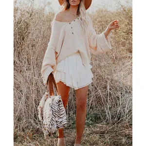 NWT White Flowy Shorts Women Boho Ruffle Tiered Skort Crochet Lace Mini XS thumbnail 3
