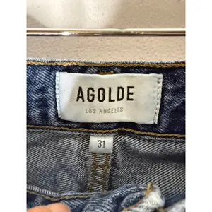 AGOLDE Fran Low Slung Straight Leg Jeans 31 Medium Wash Organic Cotton thumbnail 5
