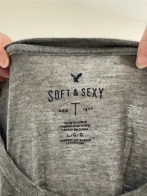 American Eagle Outfitters Gray Short Sleeve Crewneck Tee thumbnail 3