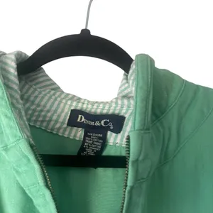 Denim & CO Women's Size Medium Kelly Green Western Chore Coat‎ Jacket thumbnail 4