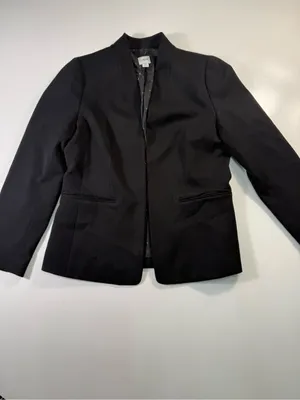 J. Crew Black Collarless Blazer thumbnail 2