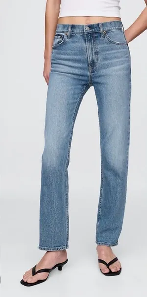 GAP Light Blue Straight Leg Jeans thumbnail 1