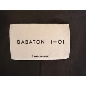 Aritzia Babaton Fluid Drape Trench 100% Silk Navy Button Roll Sleeve I-Ol L Flaw thumbnail 4