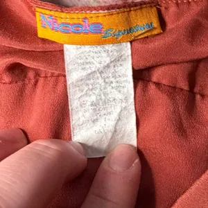Rust‎ Orange indie Handkerchief Hem Midi Dress thumbnail 5
