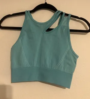 Gymshark Teal Sports Blue Bra thumbnail 1