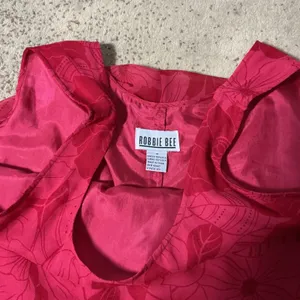 Robbie Bee Silk Floral 2 Piece Dress & Shirt Set Womens 14 Red Tropical Romantic thumbnail 5