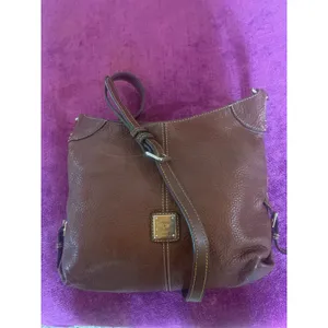 DOONEY & BOURKE Frederica Bag Pebbled Leather Tan Purse Shoulder / Crossbody thumbnail 10