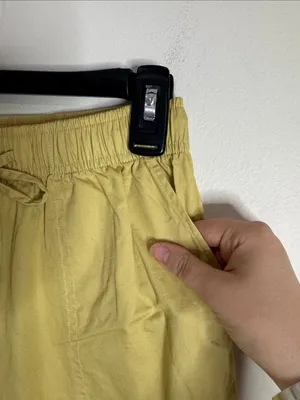 H/G Casual Light Cotton Cargo Utility Pants Lightweight Yellow/Mustard size S thumbnail 5