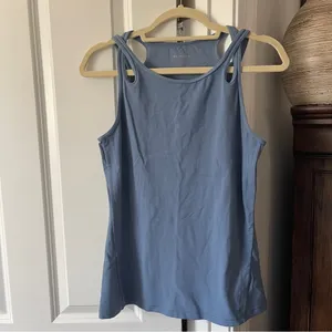 Athleta Shanti Asana Tank‎ Top Blue Stretchy Workout thumbnail 3