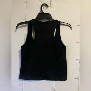 Black Racerback Ribbed Tank Top - Women thumbnail 2