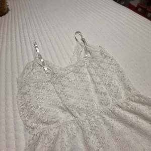 Frederick’s Of Hollywood White Floral Lace Romper Lingerie Sz L Large thumbnail 14