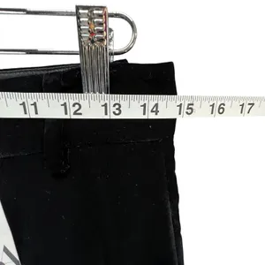 Zara Velvet Pants Womens S Black Straight Leg Luxurious Soft Trouser Retro Chic‎ thumbnail 6