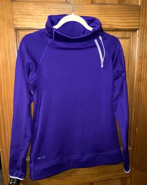 Nike Purple Cowl Neck Dri-FIT Women's Pullover thumbnail 1