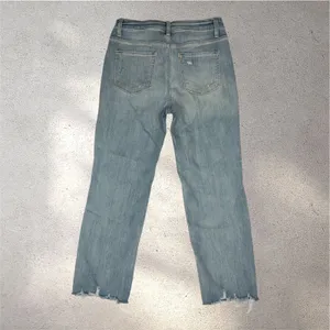 Flying Monkey Distressed Straight Leg Jeans Women's 30 High Rise Raw Hem euc thumbnail 2