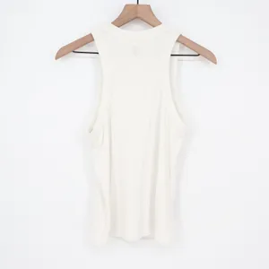 Free People Movement Tank Top Womens L White Ribbed Knit Round Neck Activewear thumbnail 6