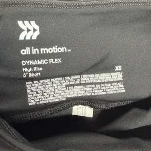 All in Motion Shorts Women's XS Black Dynamic Flex High Rise 6" Inseam NWT thumbnail 4