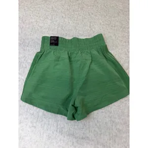 Adidas Pacer Training Shorts Green High Rise 3 Inch Inseam Womens XS NEW thumbnail 5