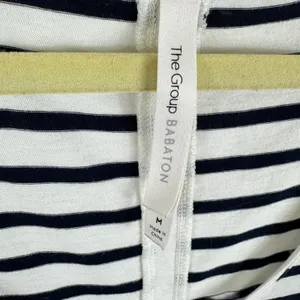 The‎ Group By Babaton Black White Striped Cotton Modal Short Sleeve T-Shirt Sz M thumbnail 6