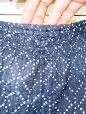 Universal Thread blue and white geometric pattern cropped bandeau tube top thumbnail 5
