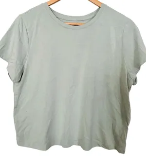 💥 Old Navy Crewneck Pale Glass Cropped Top thumbnail 1