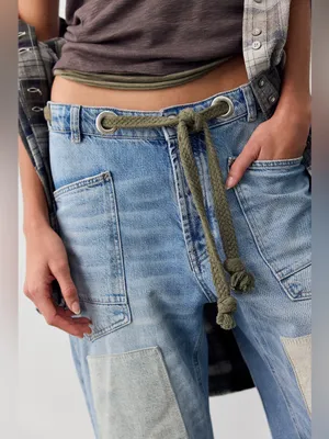 NWT Free People We The Free Moxie Pull-On Barrel Jeans - Truest Blue - 26 thumbnail 10