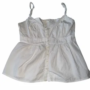 John Galt white babydoll lace trim tank top thumbnail 1
