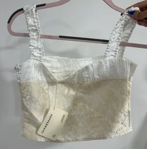 Peppermayo White And Gold Bustier Top thumbnail 3
