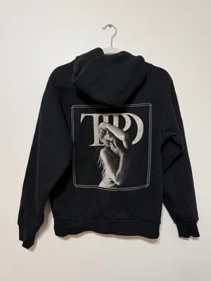 Taylor Swift TTPD The Tortured Poets Department Hoodie Black Small Graphic thumbnail 5