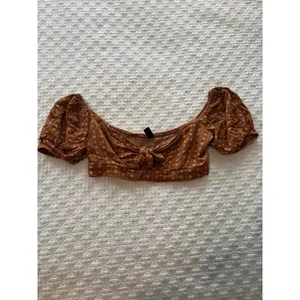 Windsor burnt orange cropped blouse thumbnail 3