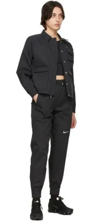 ✨Nike Black Woven Sportswear Swoosh Lounge Sz Small Pants✨ thumbnail 1
