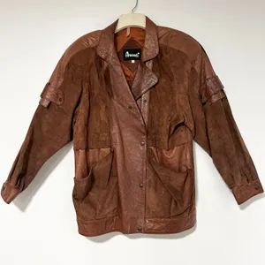 AVANTI Womens Brown Suede Leather Mix Jacket Size S‎ thumbnail 1