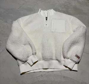 UGG janeann half zip Cream Sherpa Pullover large thumbnail 1
