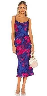 Majorelle Boston Midi Dress in Tie Dye Multi thumbnail 2