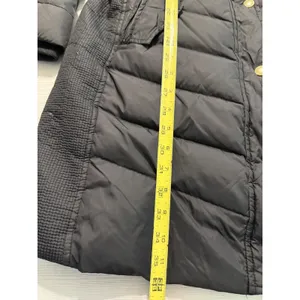 Michael Kors Womens Black Down Puffer Coat Faux Fur Hood‎ Parka XS Long Jacket thumbnail 2