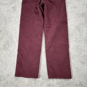 Levi’s Women’s Ribcage Straight Ankle Corduroy Pants High Rise Retro in Red 25 thumbnail 9