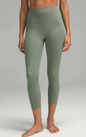 Lululemon Align High-Rise Crop 23" Grey Eucalyptus Size 4 thumbnail 1