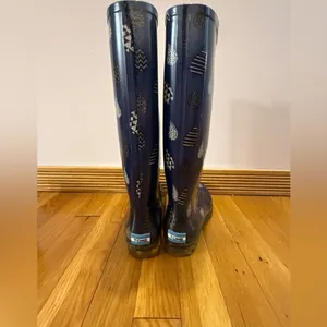Toms Raindrop Print Rain Boots Wellies Size 8 thumbnail 5