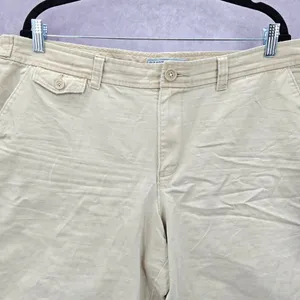 Old Navy Tan Khaki Low Waist Cotton Bottoms‎ Pants Shorts Plus 20 thumbnail 3