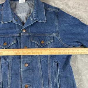 VTG Nutmeg Mills Denim Jacket Womens Large Trucker Heavyweight Retro 90s Y2K USA thumbnail 5