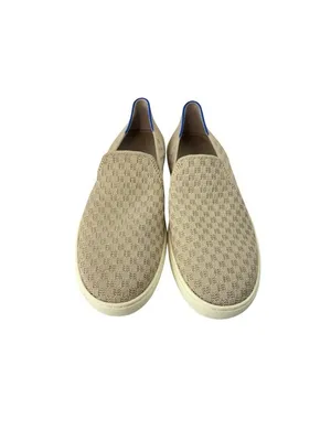 -Rothy's Womens The Original Slip On Sneaker Beige Knit Honeycomb Shoes Size 7 thumbnail 5