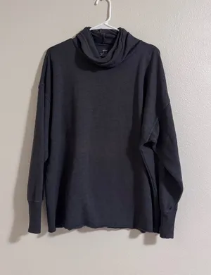 aerie Dark Charcoal Turtleneck Pullover thumbnail 1